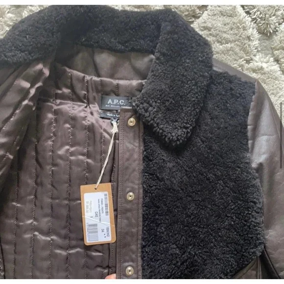 A.P.C. Veste Wilson Jacket in Marron Fonce - Picture 16 of 16